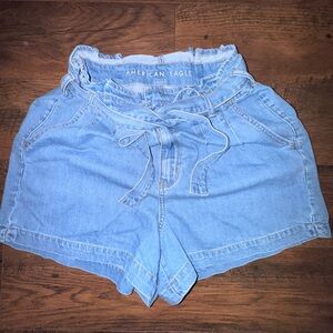 American Eagle Outfitters Light Blue Denim Mom Shorts